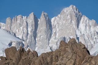 Mt Whitney East Face in Winter
