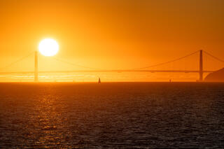 Setting Sun on Golden Gate