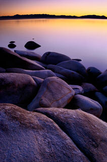Tahoe Shore Pink Sunset