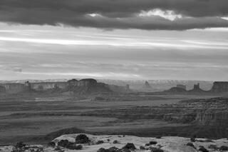 Distant Monuments at Sunrise