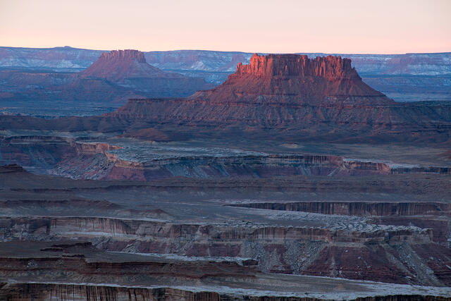Warm Light Hits The Canyon