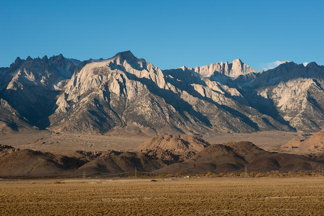 Mt Whitney and Lone Pine Shadows