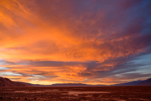 Owens Valley Orange Sunrise
