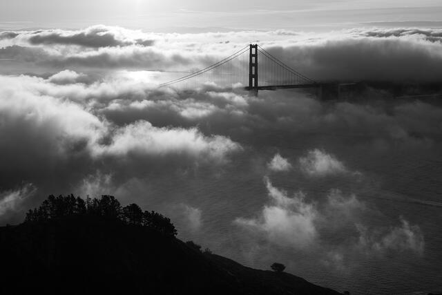 SF Clearing Fog at Sunrise