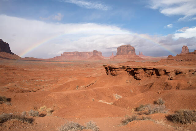 Rainbow Over The Monuments